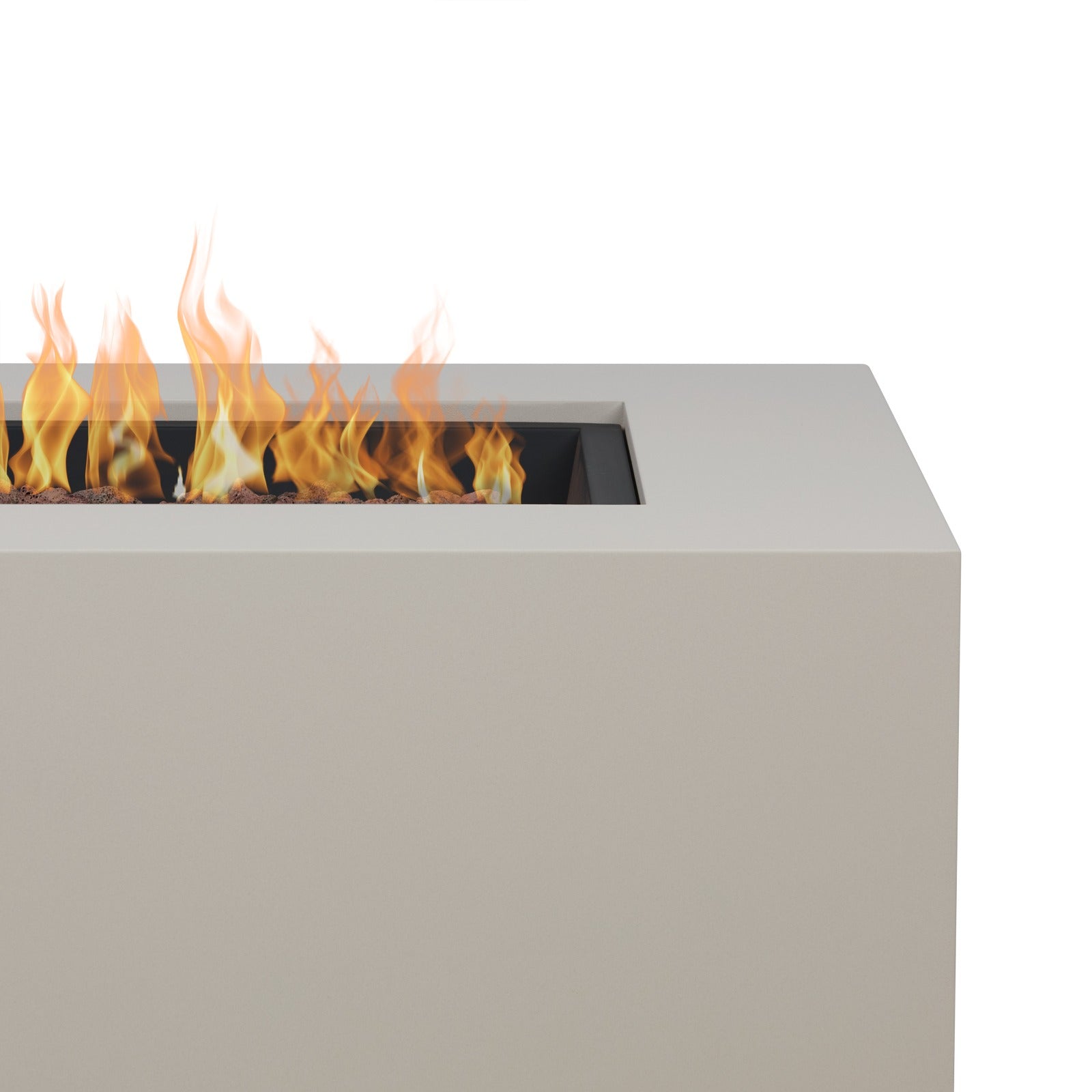 Aegean 50" Rectangle Propane or Natural Gas Fire Pit Table - Real Flame