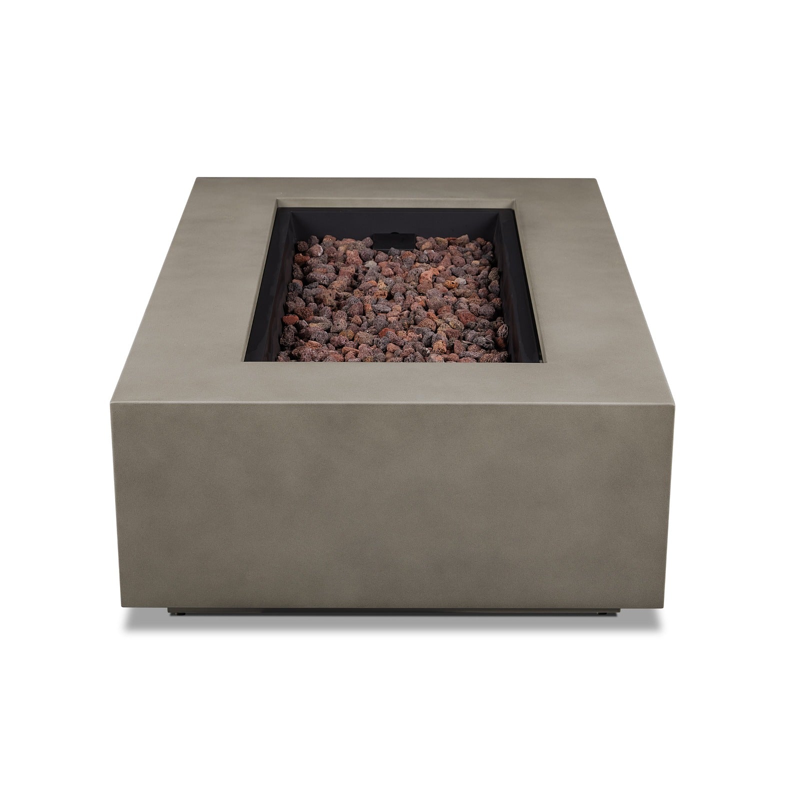 Aegean 50" Rectangle Propane or Natural Gas Fire Pit Table - Real Flame
