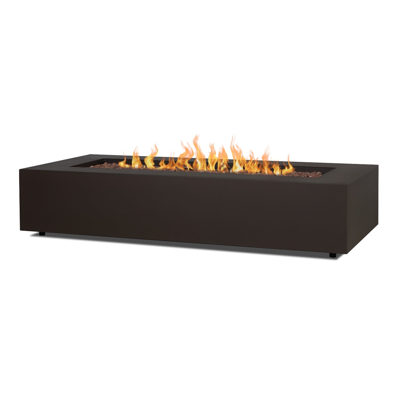 Aegean 70" Rectangle Propane or Natural Gas Fire Pit Table - Real Flame