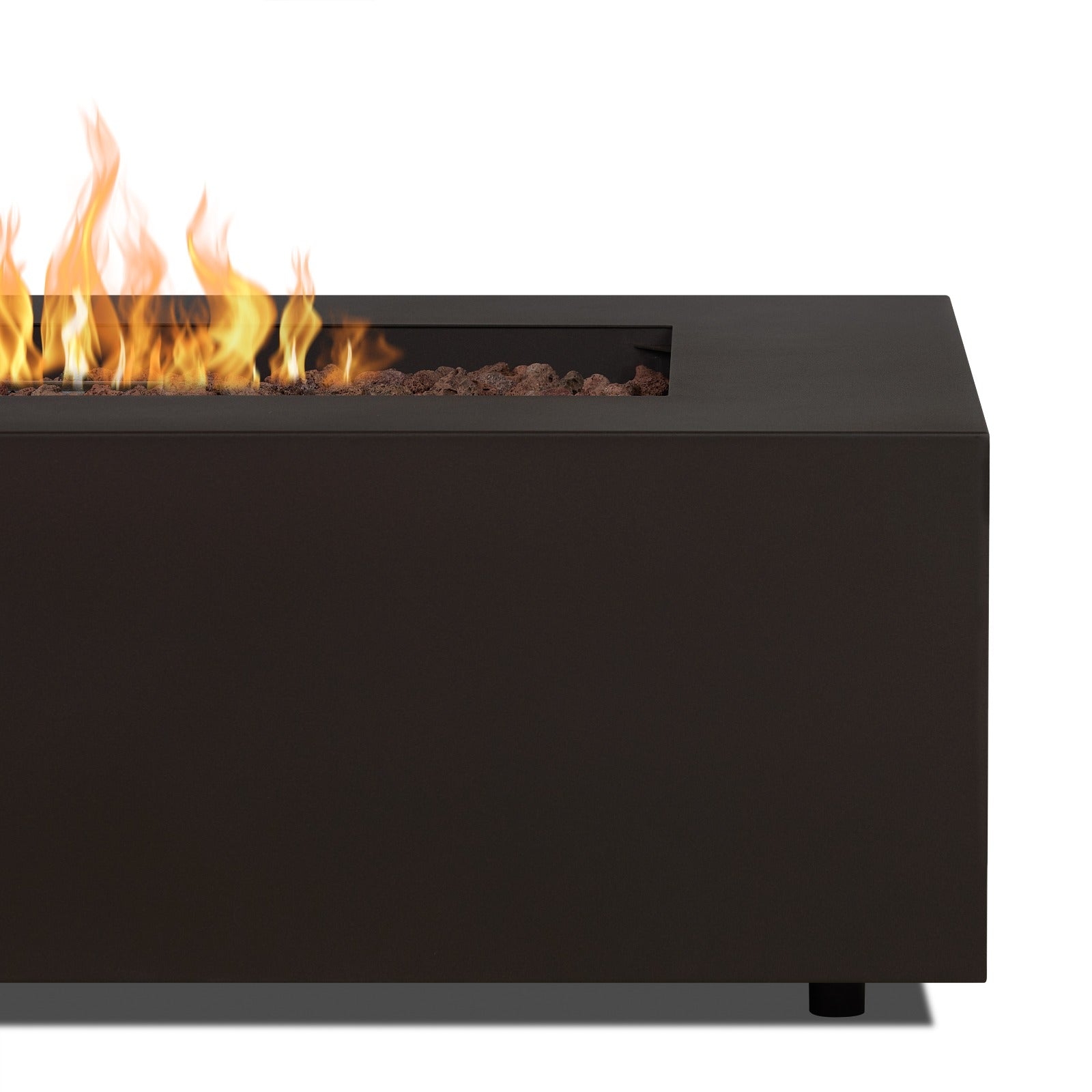 Aegean 70" Rectangle Propane or Natural Gas Fire Pit Table - Real Flame