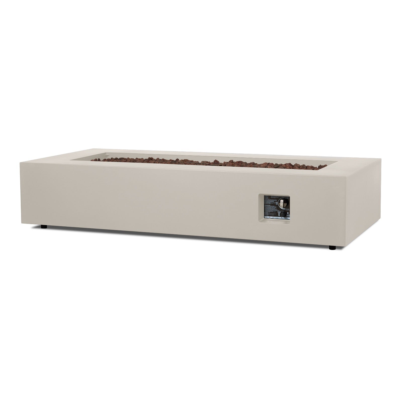 Aegean 70" Rectangle Propane or Natural Gas Fire Pit Table - Real Flame
