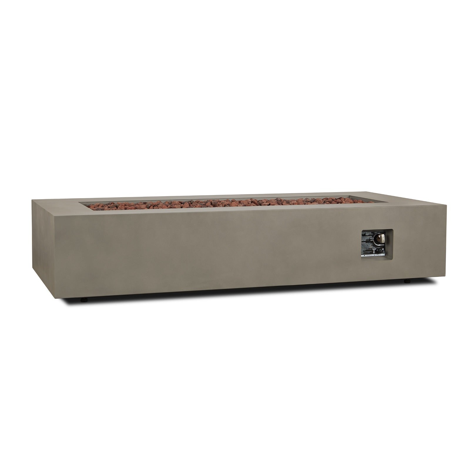 Aegean 70" Rectangle Propane or Natural Gas Fire Pit Table - Real Flame