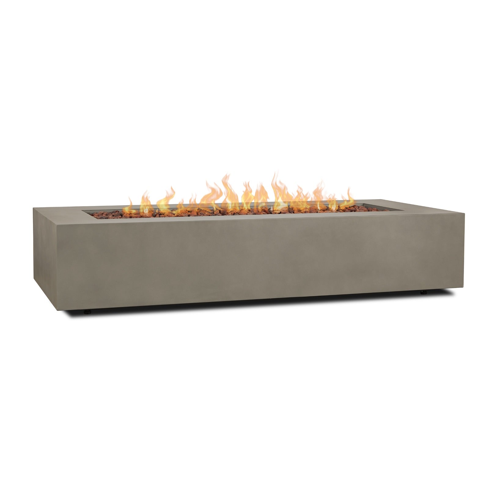 Aegean 70" Rectangle Propane or Natural Gas Fire Pit Table - Real Flame
