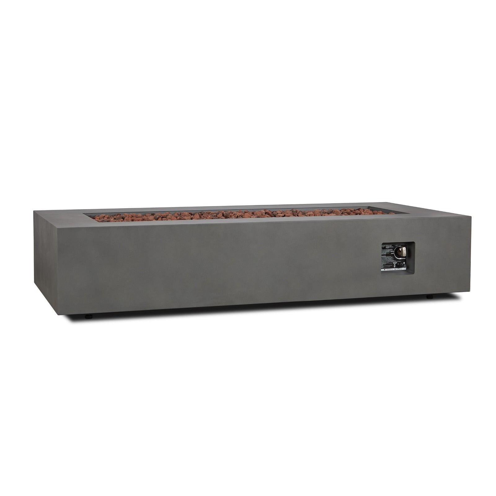 Aegean 70" Rectangle Propane or Natural Gas Fire Pit Table - Real Flame