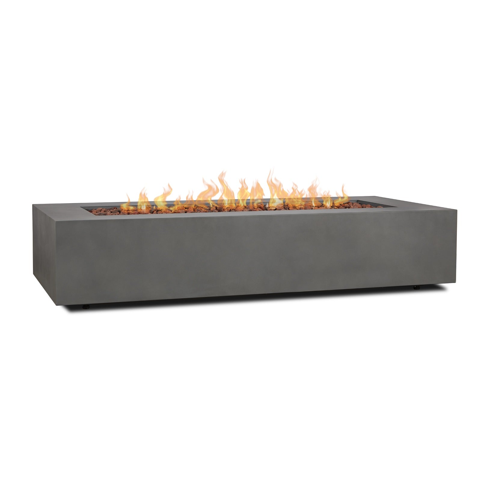 Aegean 70" Rectangle Propane or Natural Gas Fire Pit Table - Real Flame