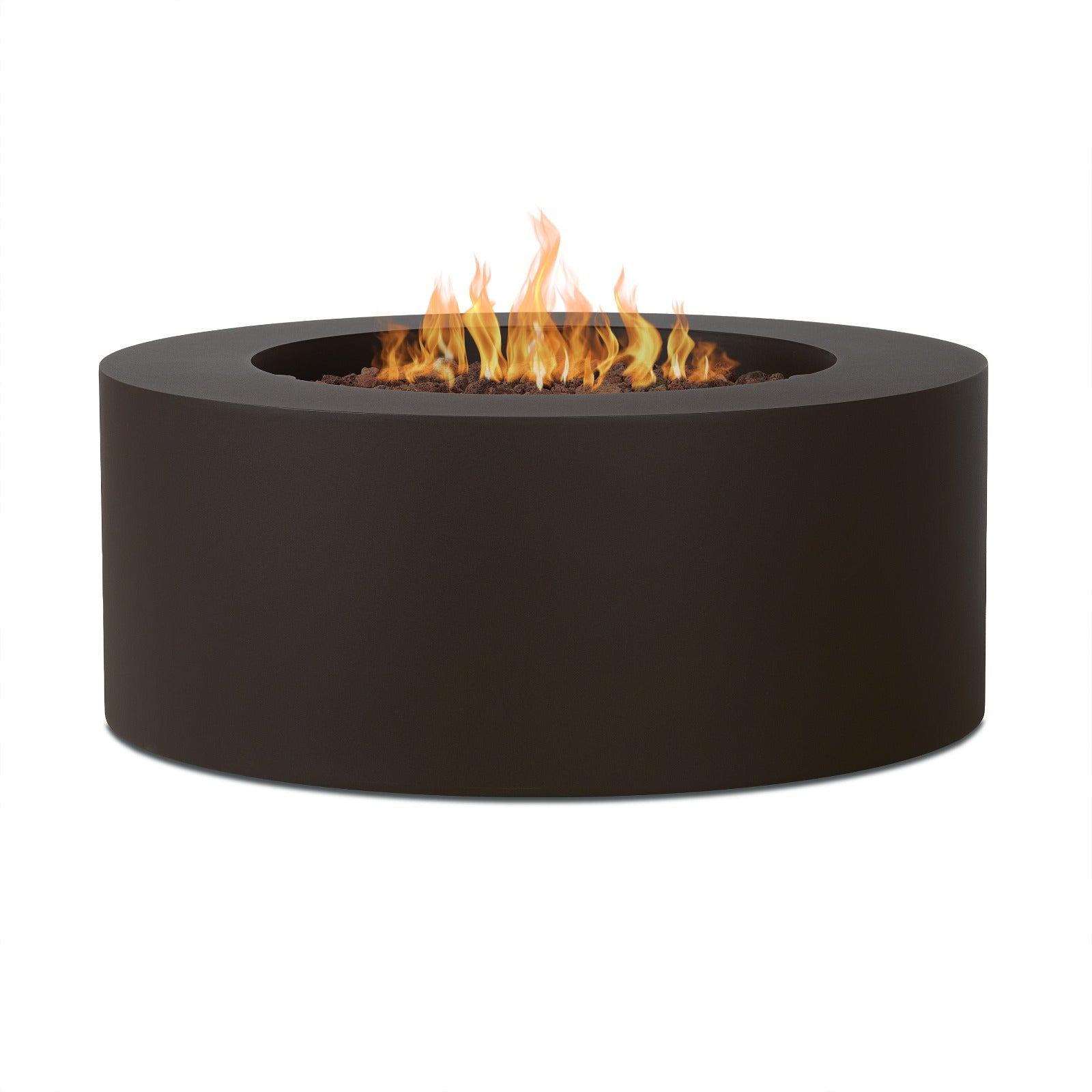 Aegean Round Propane or Natural Gas Fire Pit Table - Real Flame