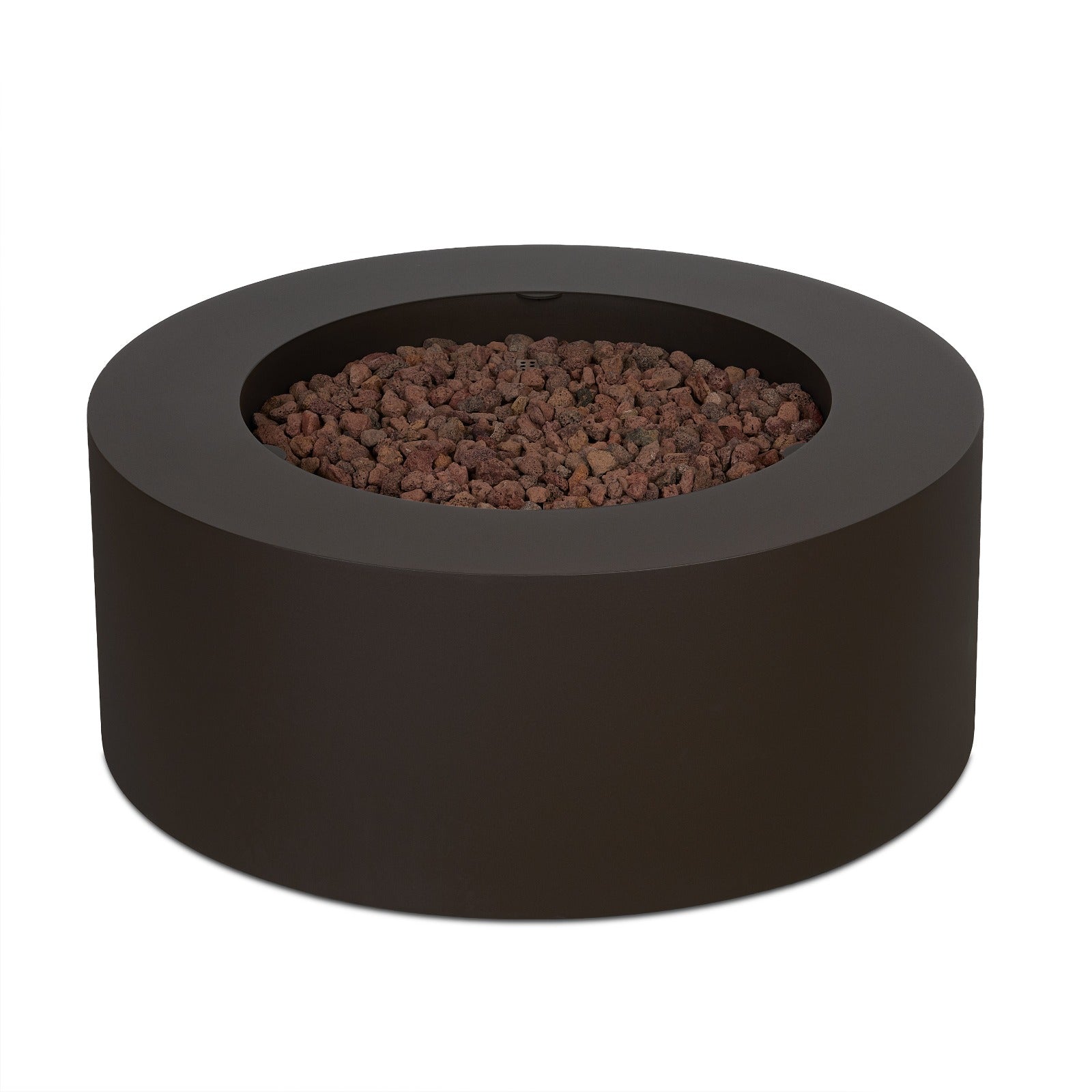 Aegean Round Propane or Natural Gas Fire Pit Table - Real Flame