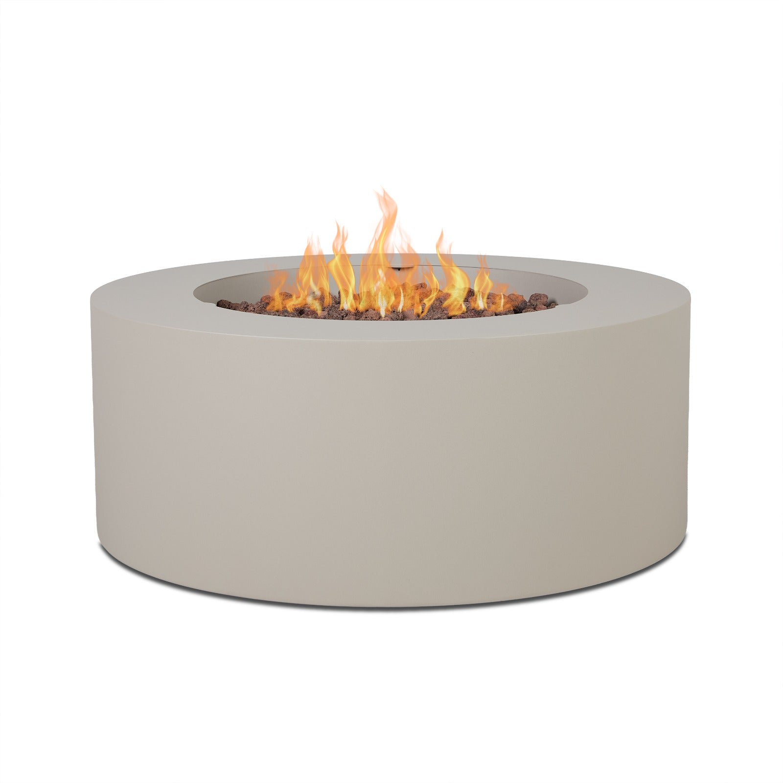 Aegean Round Propane or Natural Gas Fire Pit Table - Real Flame