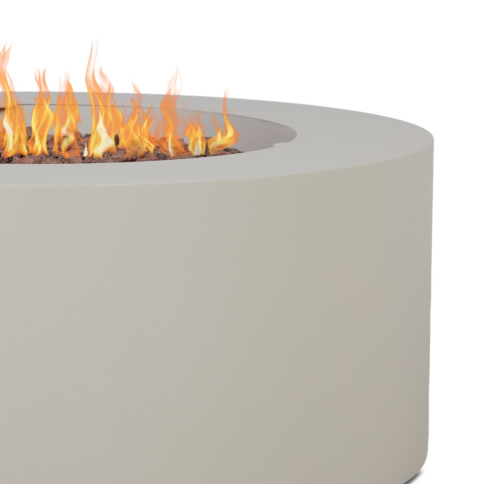 Aegean Round Propane or Natural Gas Fire Pit Table - Real Flame
