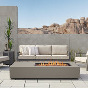 Aegean 75" Asymmetrical Rectangle Propane or Natural Gas Fire Pit Table - Real Flame