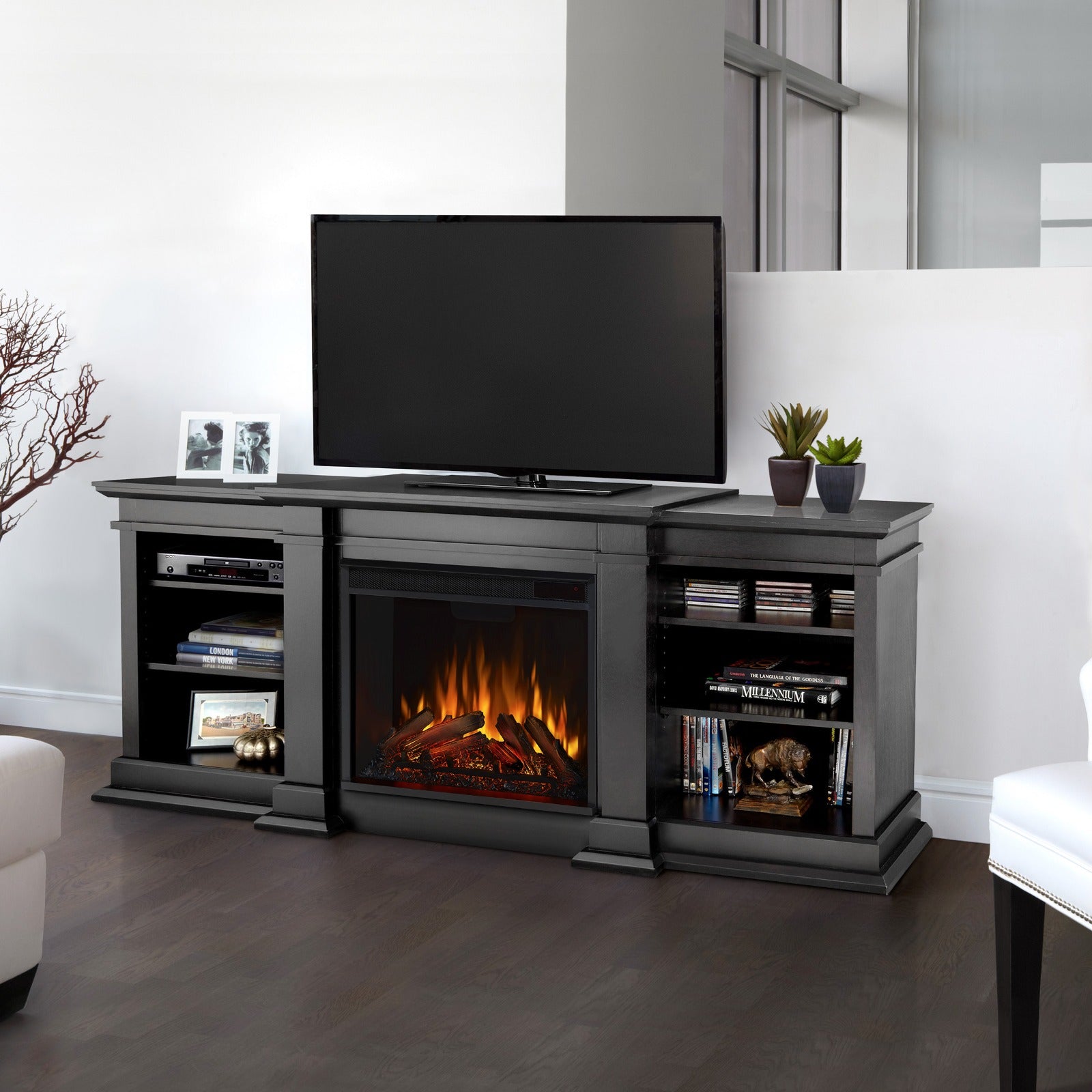 Fresno Electric Fireplace TV Stand - Real Flame