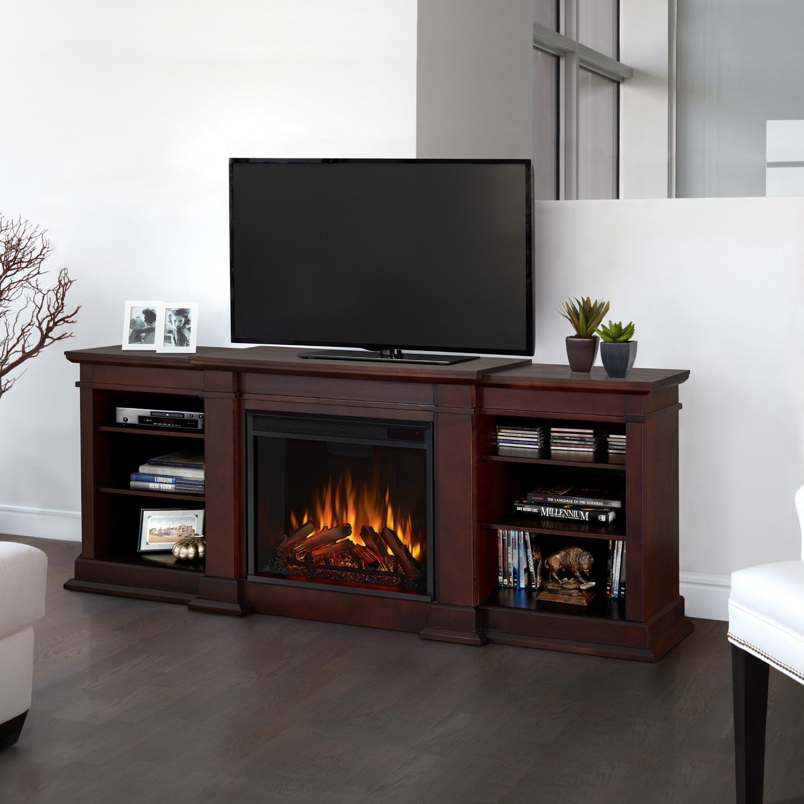 Fresno Electric Fireplace TV Stand - Real Flame