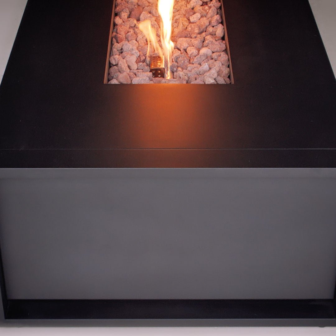 Keenan 52" Rectangle Propane Fire Pit Table - Real Flame