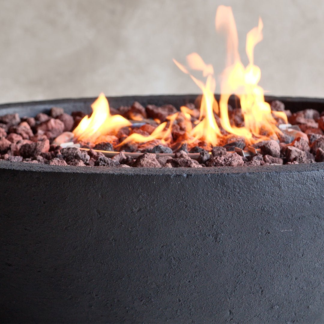 Riverside Round Propane or Natural Gas Fire Pit - Real Flame