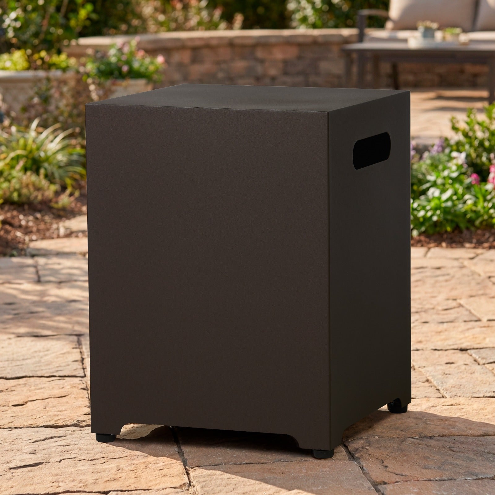 Square Metal Propane Tank Cover - Real Flame