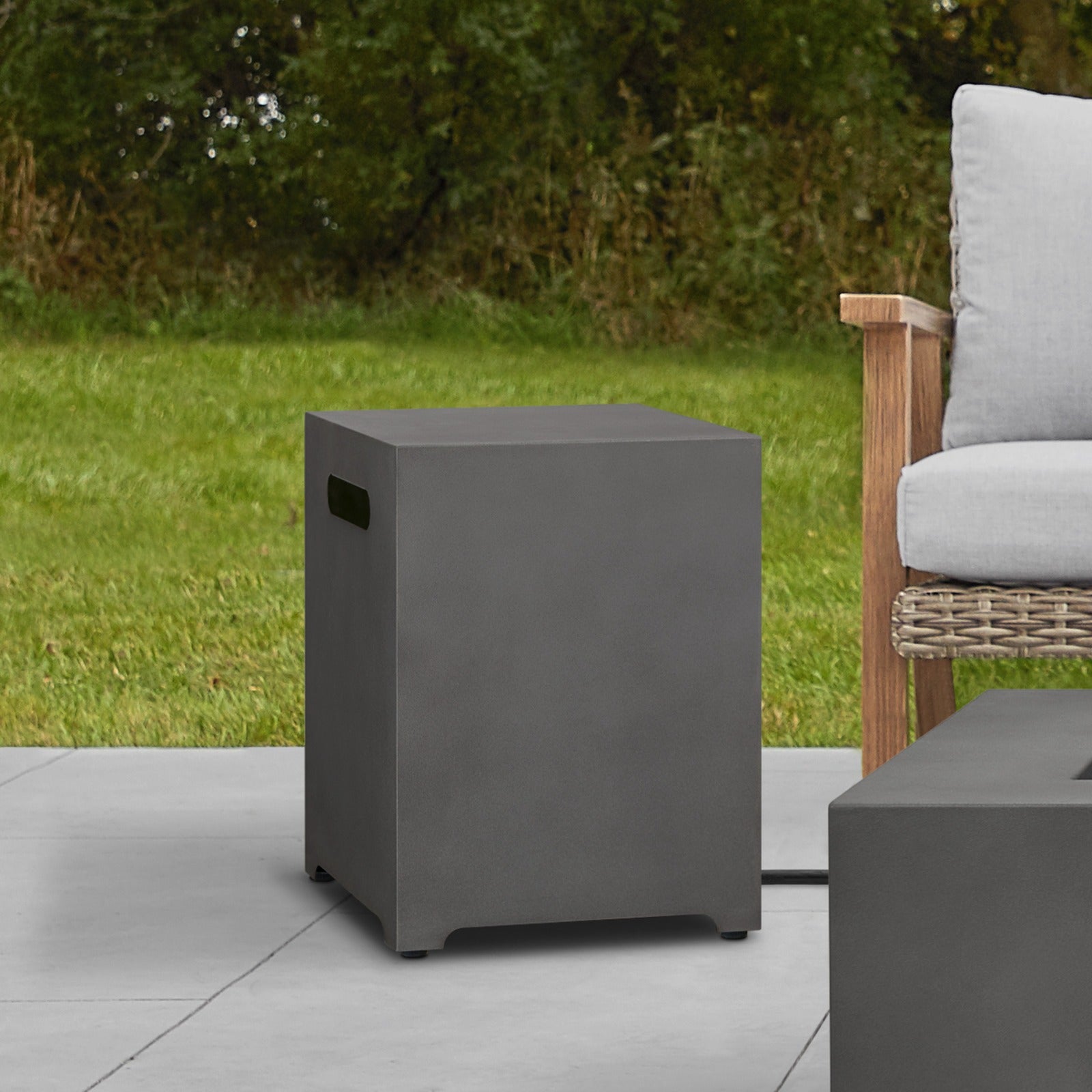 Square Metal Propane Tank Cover - Real Flame