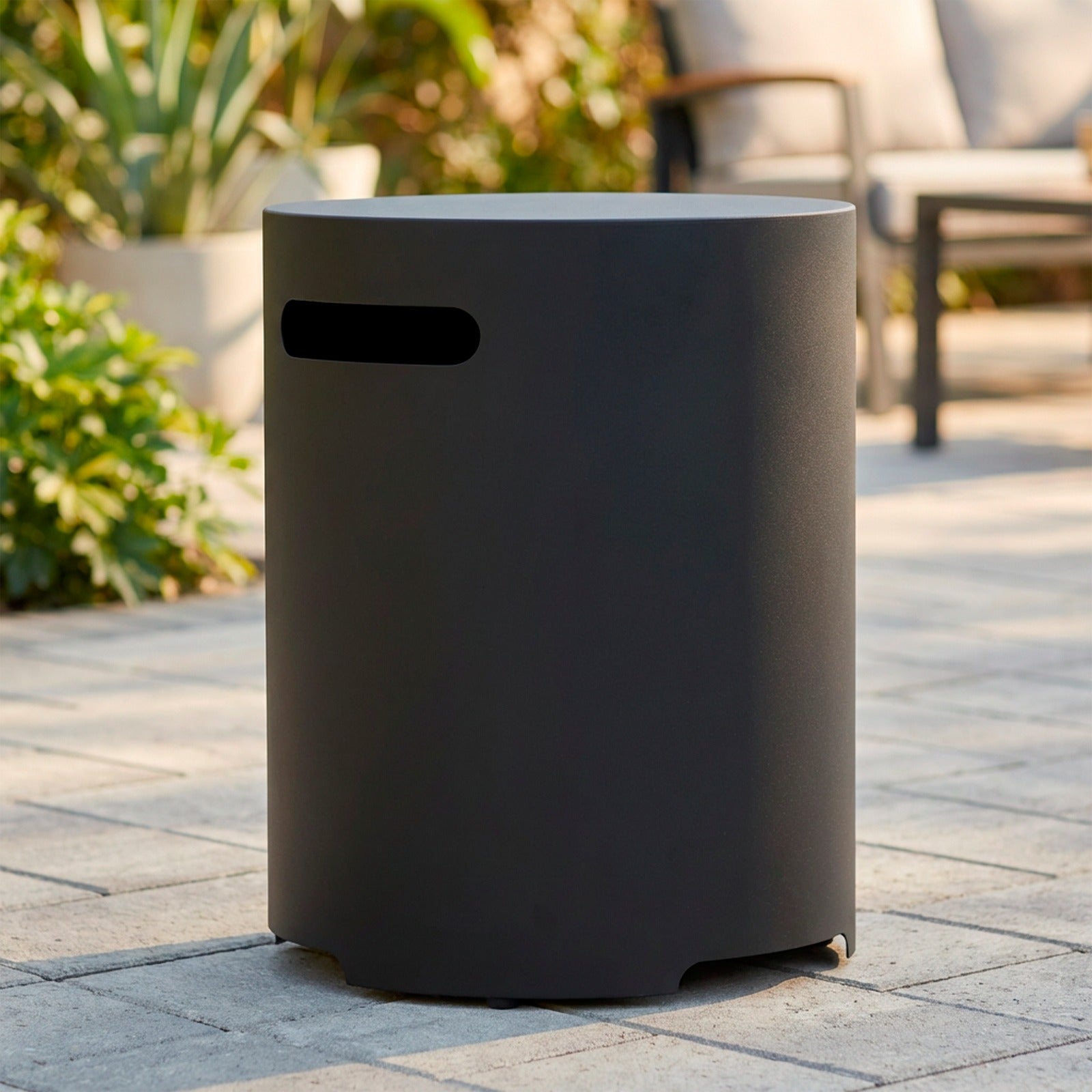 Round Metal Propane Tank Cover - Real Flame