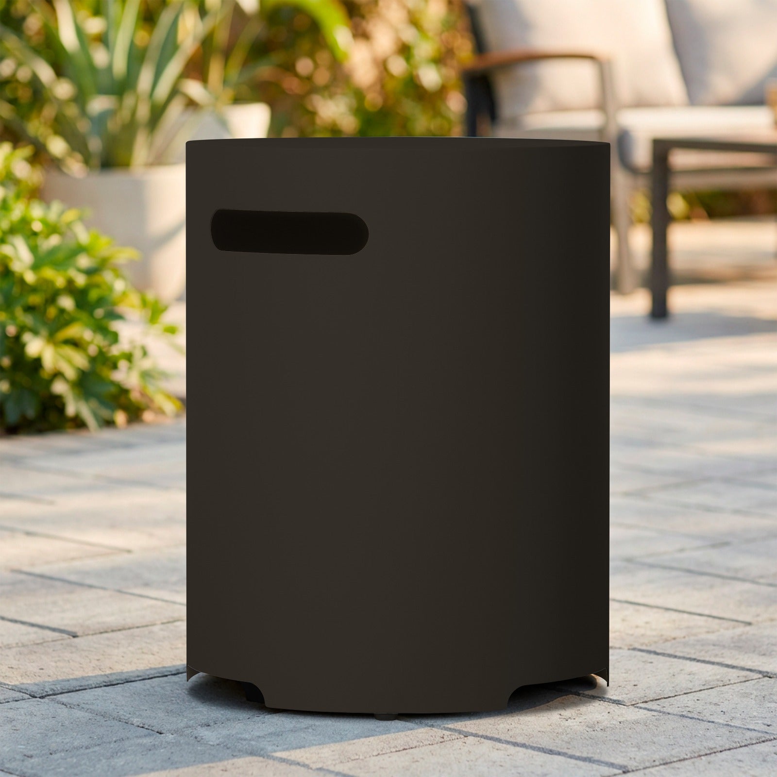 Round Metal Propane Tank Cover - Real Flame