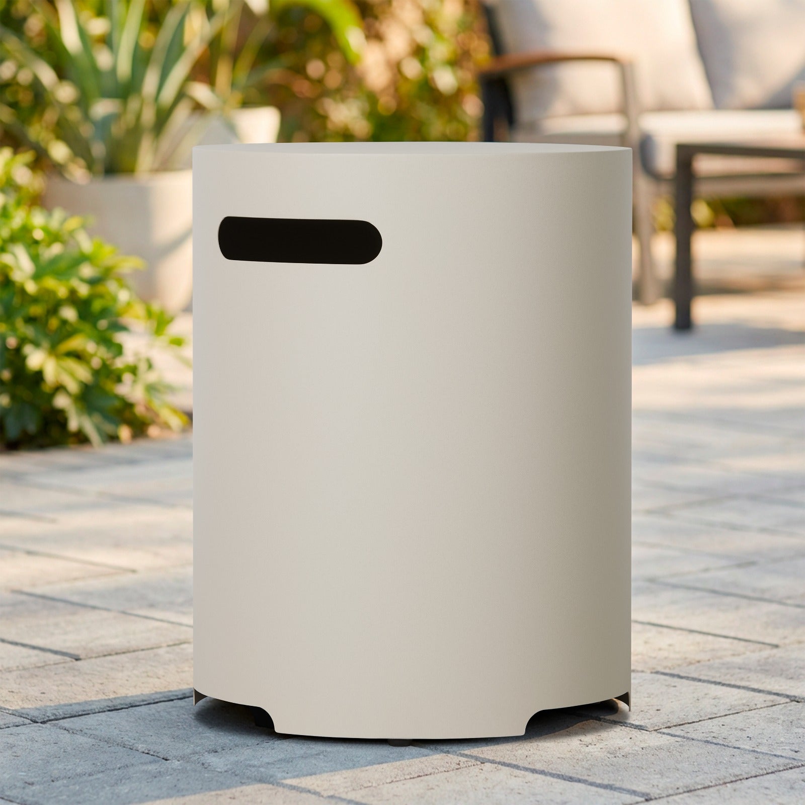 Round Metal Propane Tank Cover - Real Flame