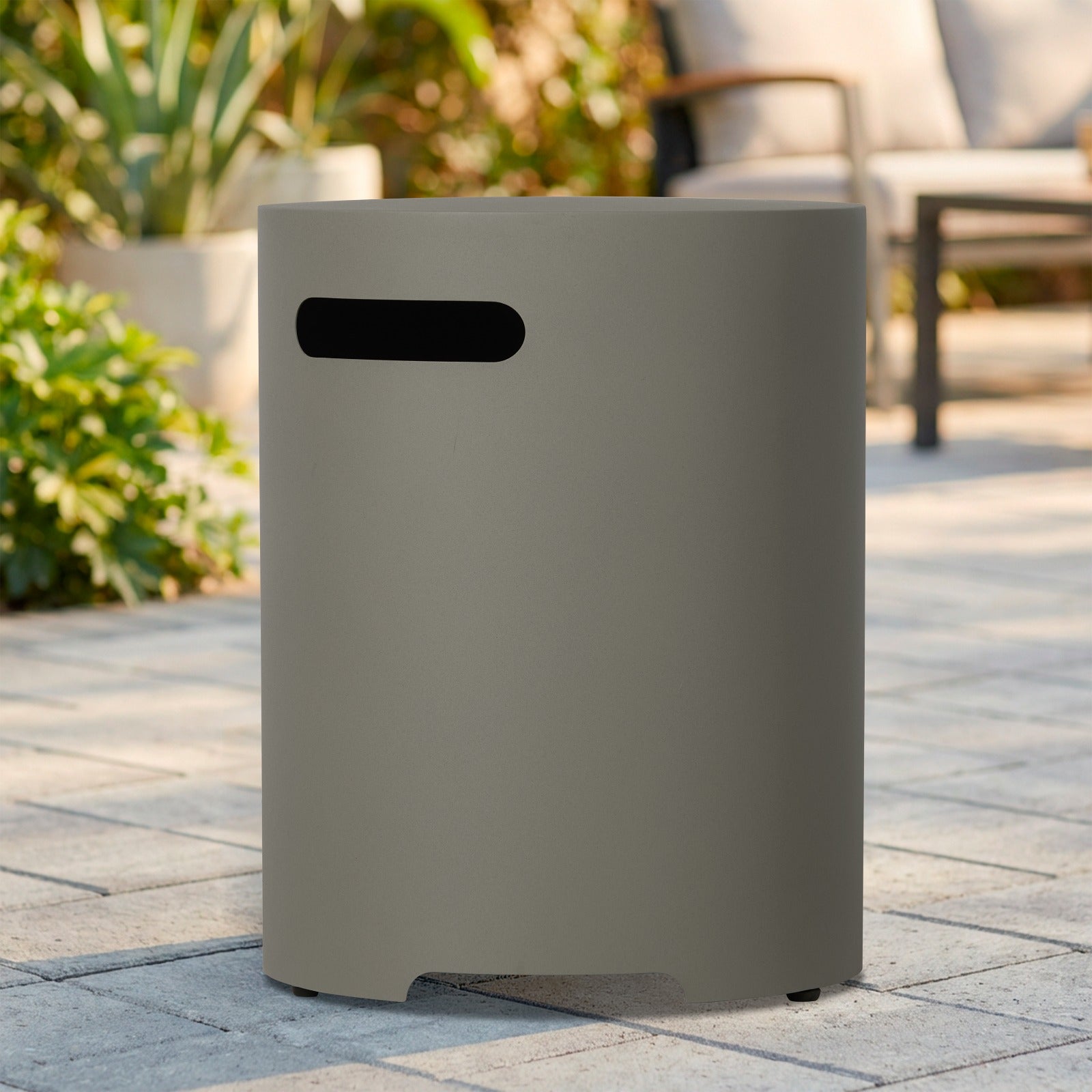 Round Metal Propane Tank Cover - Real Flame