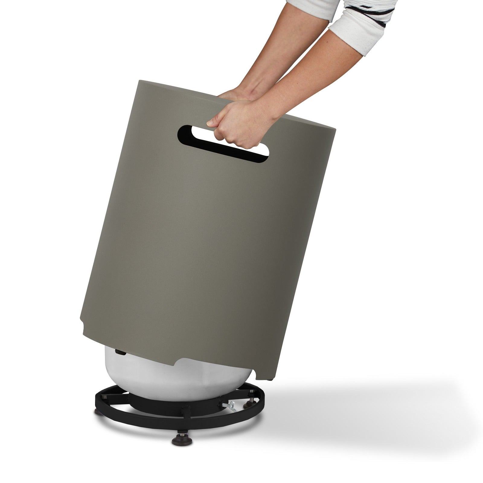 Round Metal Propane Tank Cover - Real Flame