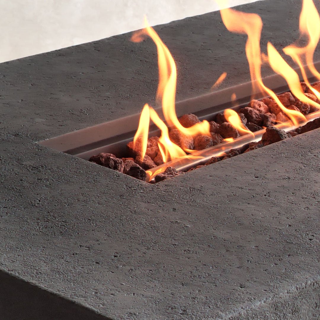 Ventura Rectangle Propane or Natural Gas Fire Pit Table - Real Flame