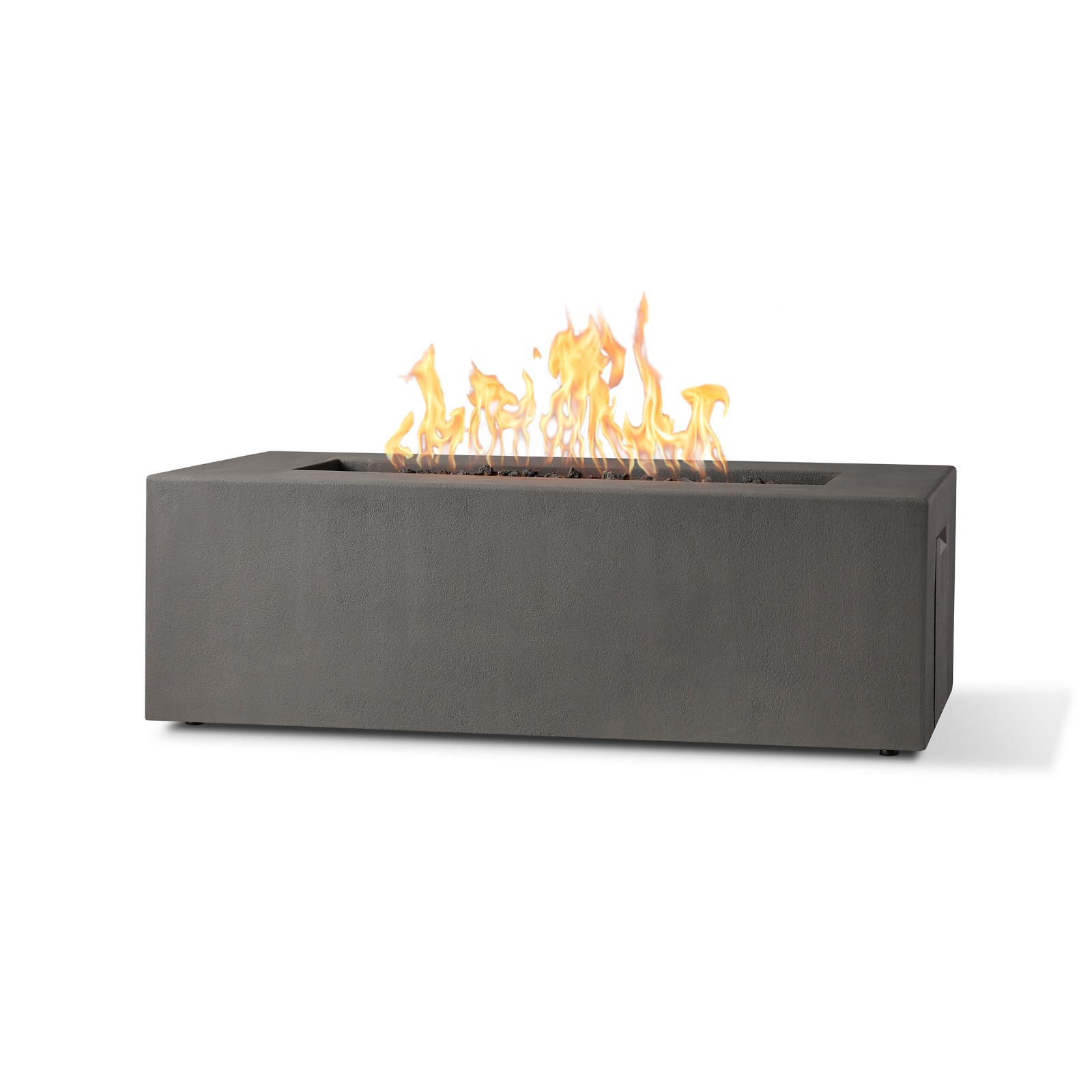 Estes Rectangle GFRC Outdoor Natural Gas or Propane Fire Pit Fireplace Fire Table for Backyard or Patio