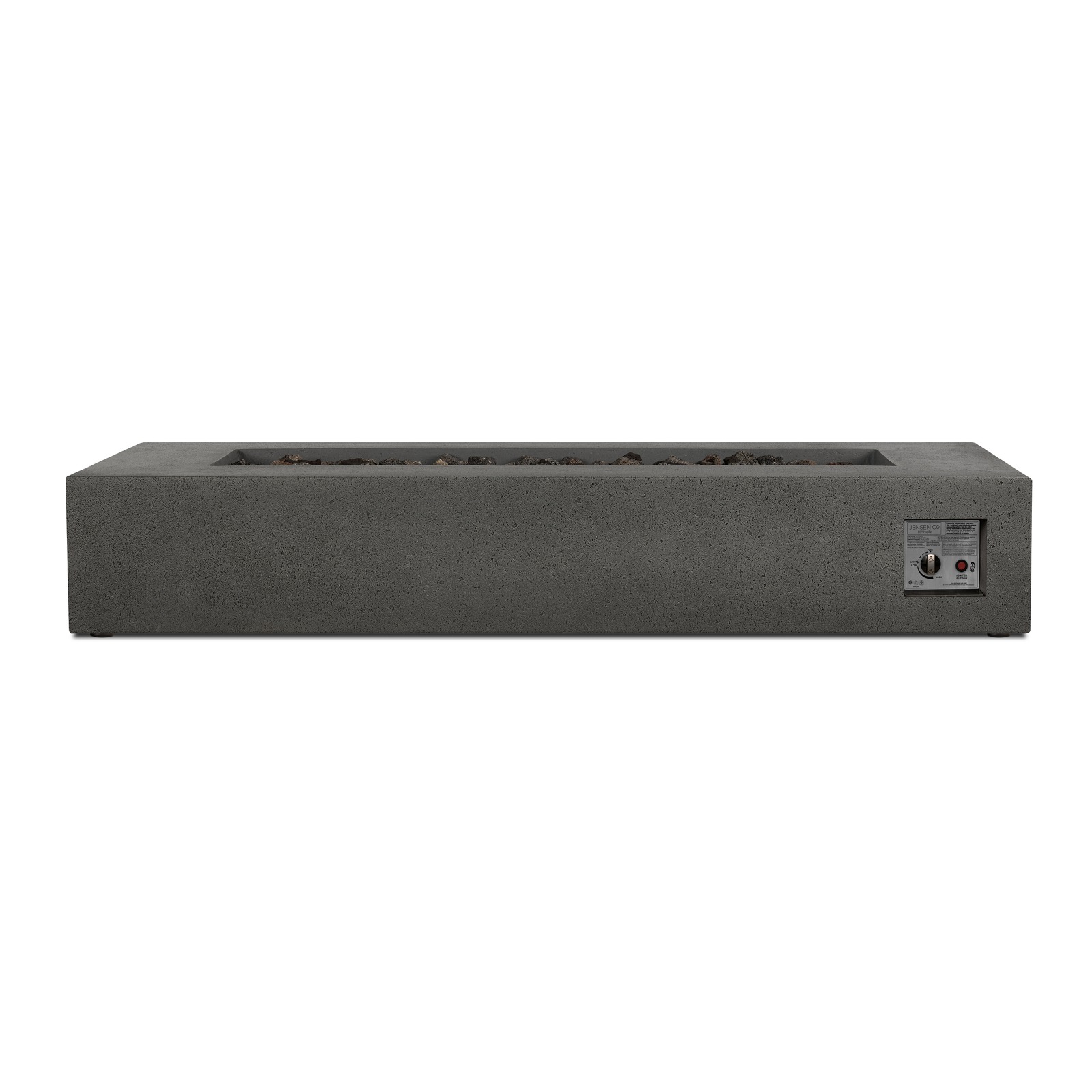 La Valle 72" Rectangle Propane Fire Table Outdoor Fire Pit Heater Fireplace Gray