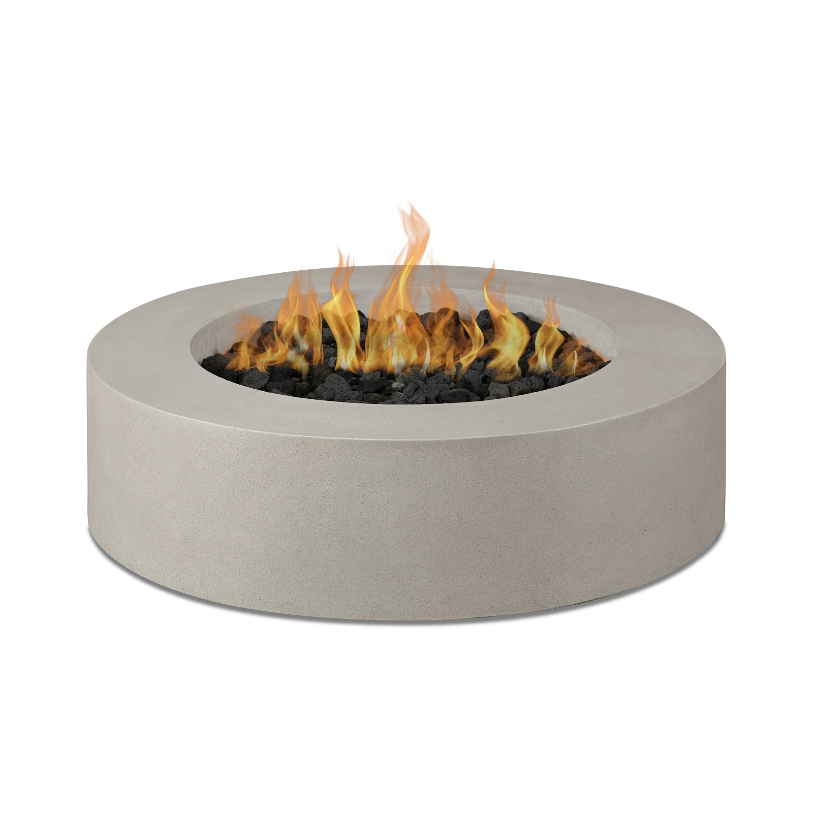 43" La Valle  Round Propane Fire Table in Flint on white background alternate view