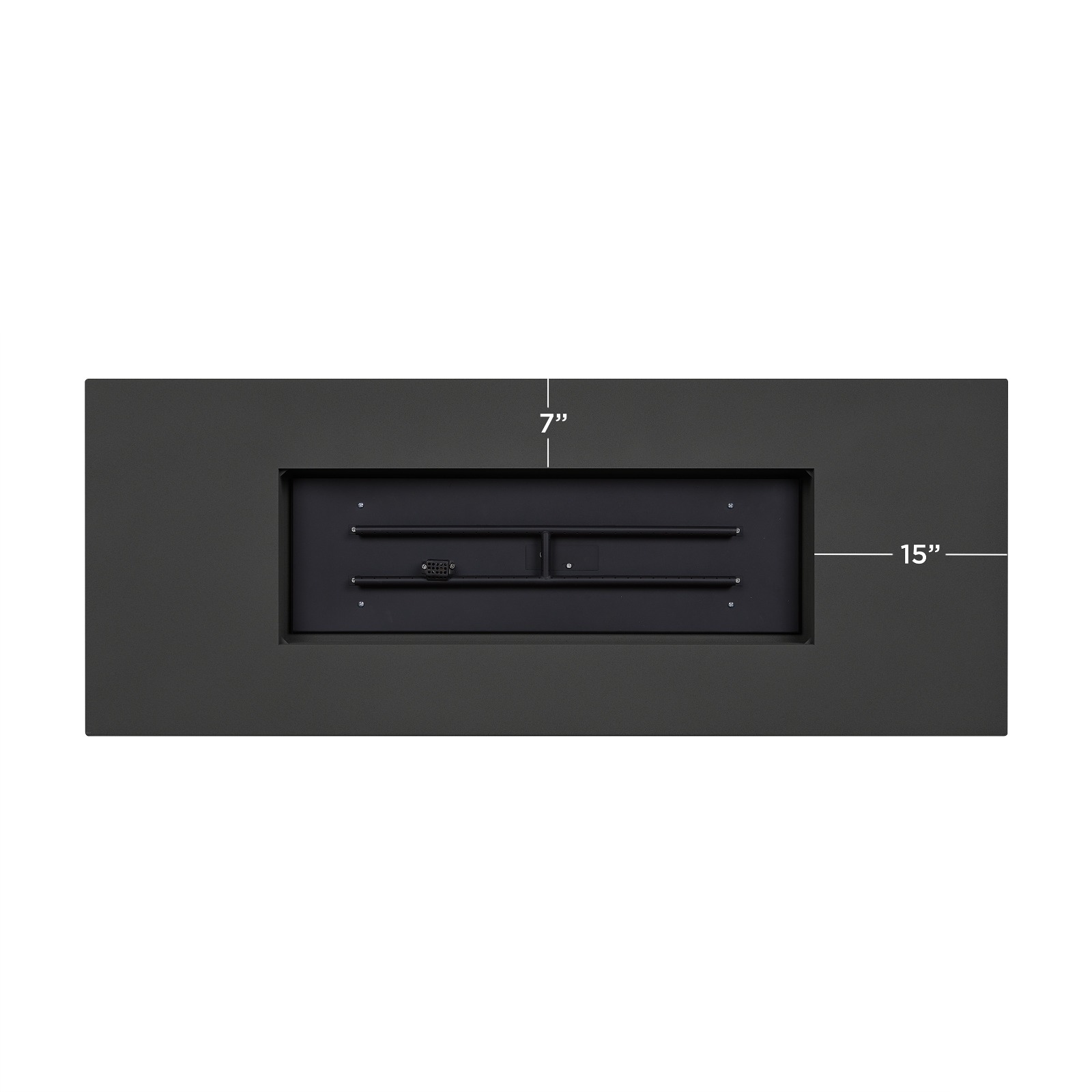 Coden Rectangle Propane Fire Table Outdoor Gray Fire Pit
