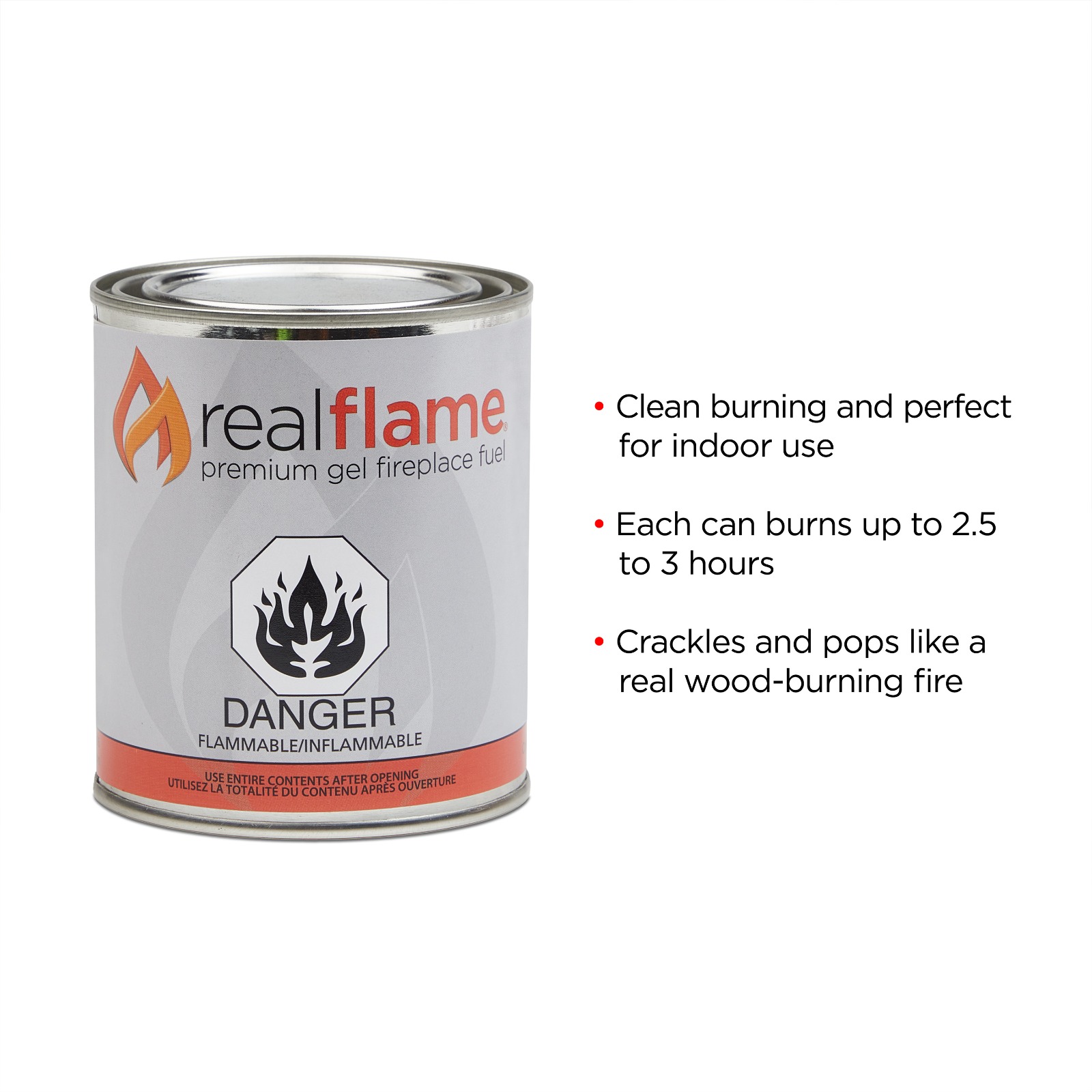 Real Flame Ventless Gel Fuel For Indoor Fireplace Heat