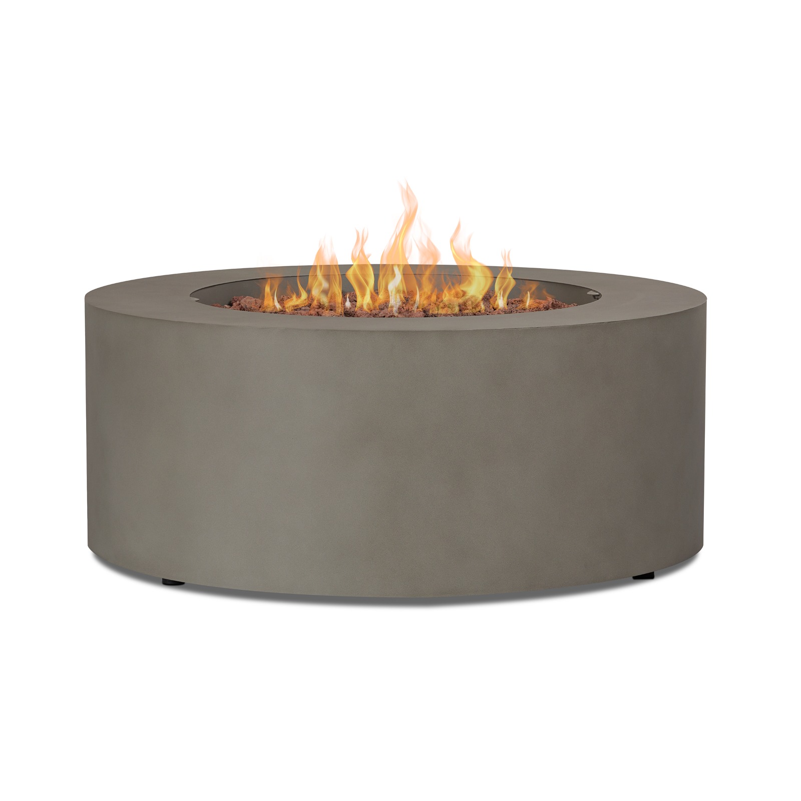 Aegean Round Propane Fire Pit Outdoor Fireplace Fire Table for Backyard or Patio