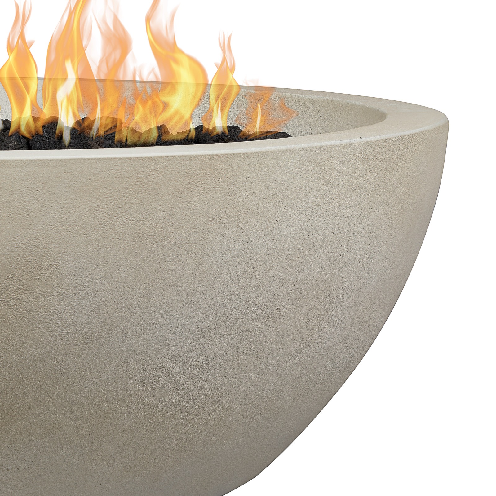 Eldora 38" GFRC Propane Fire Pit Propane Fire Bowl Outdoor Fireplace Fire Table for Backyard or Patio