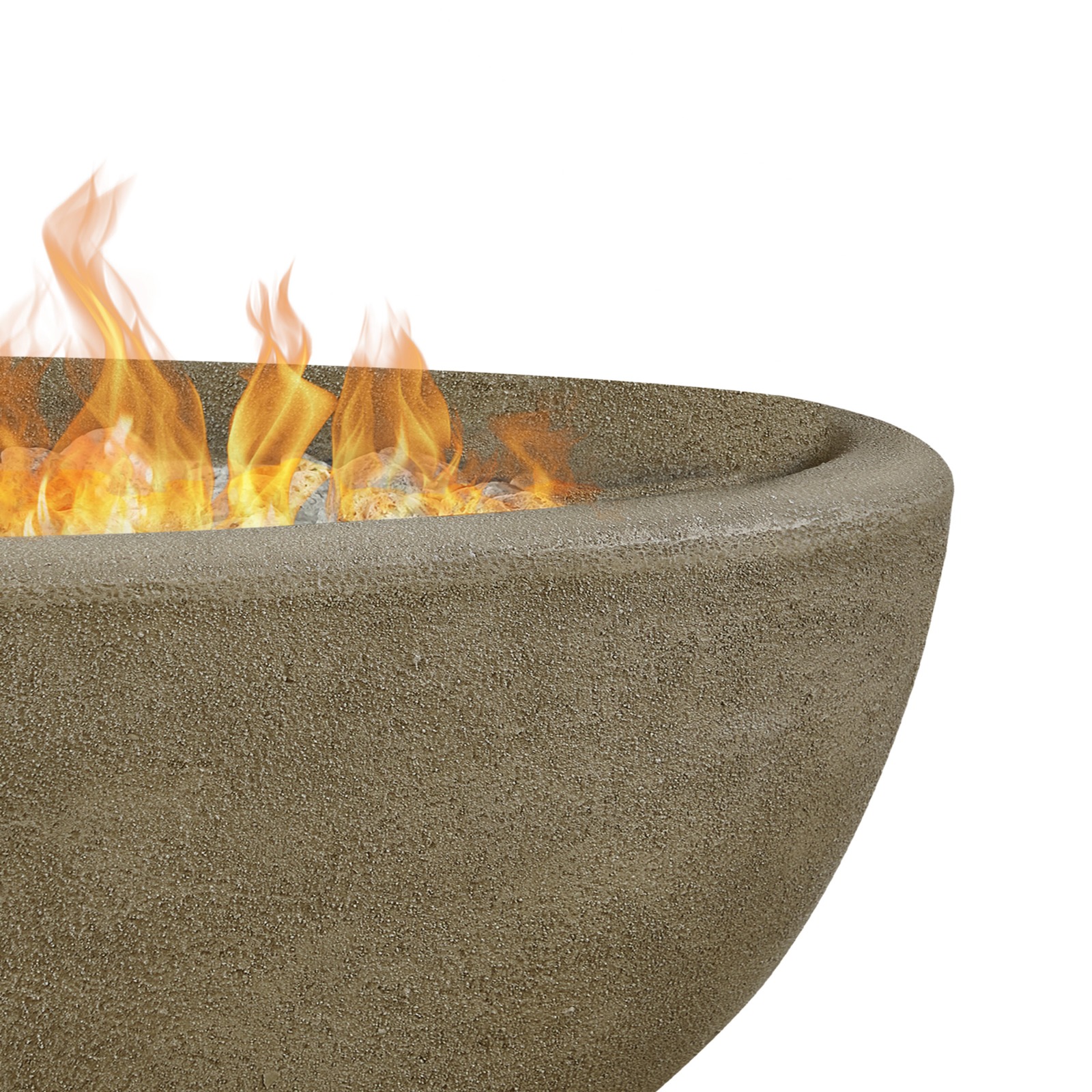 Riverside Oval Propane Fire Pit Fire Bowl Outdoor Fireplace Fire Table for Backyard or Patio