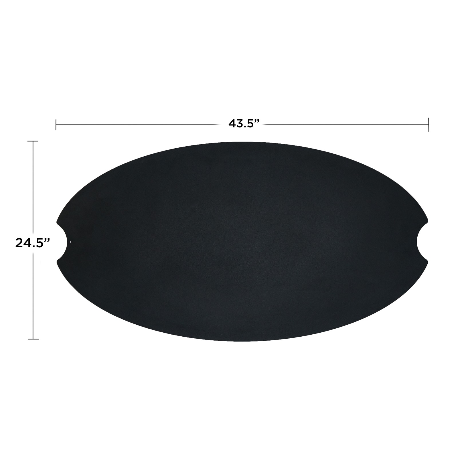 Riverside Oval Steel Lid Protective Cover for Propane or Natural Gas Fire Table Fire Bowl Fire Pit Outdoor Fireplace