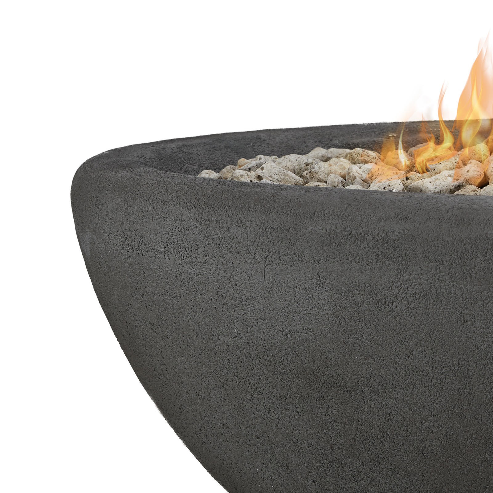 Riverside Large Oval Fire Pit Outdoor Fireplace Fire Table for Backyard or Patio Gray