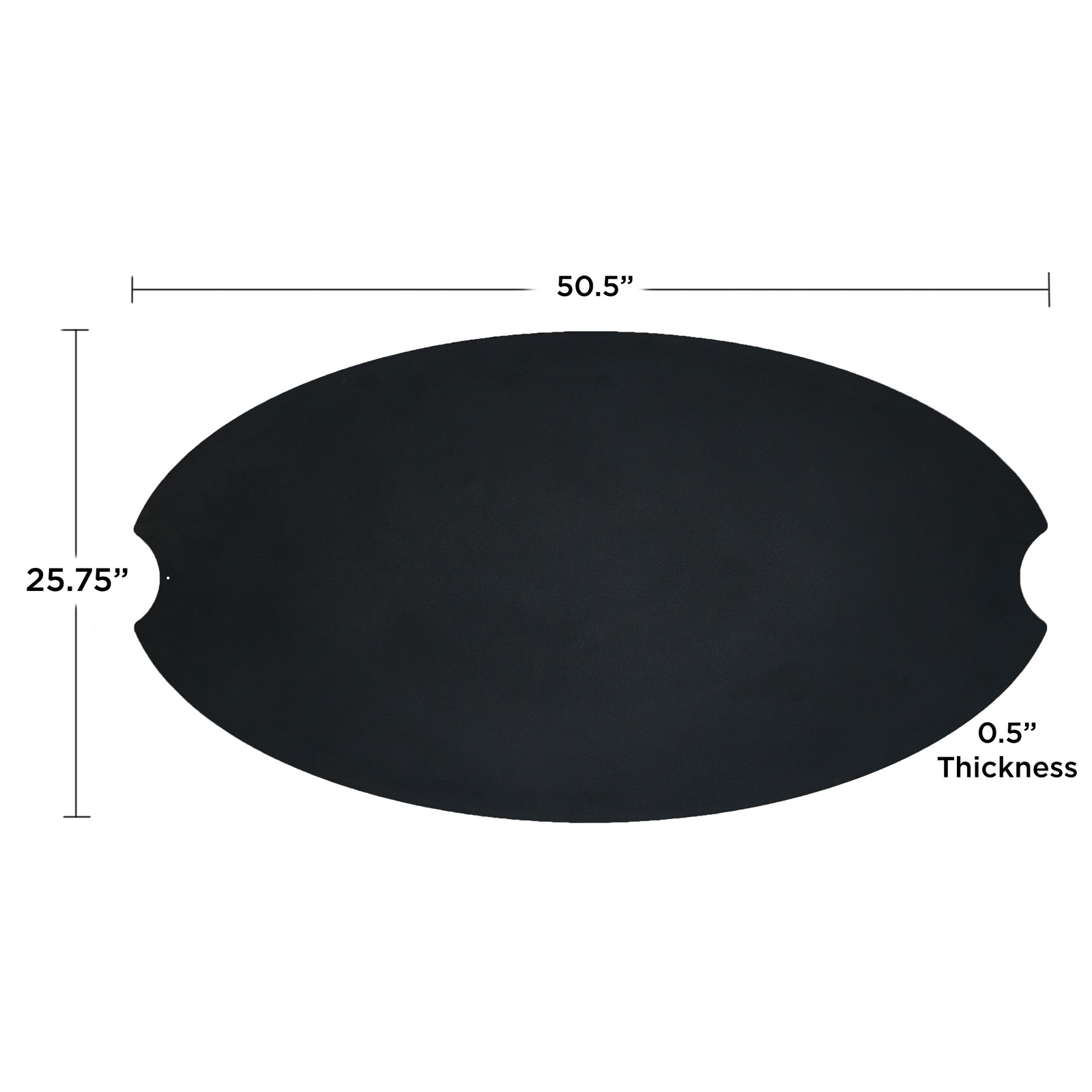 Riverside Large Oval Steel Lid Protective Cover for Propane or Natural Gas Fire Table Fire Bowl Fire Pit Outdoor Fireplace