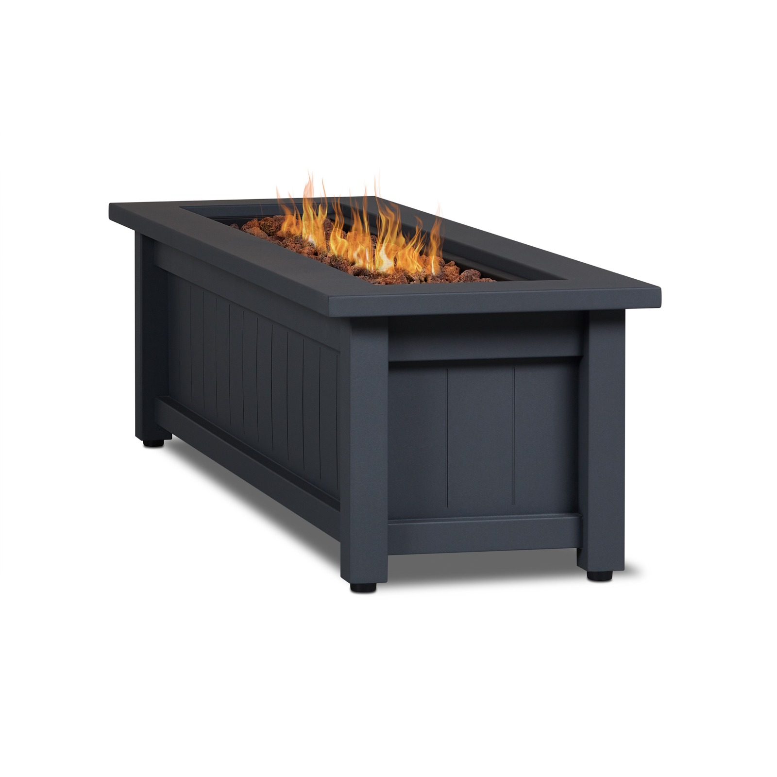 Ortun Rectangle Propane Fire Pit Outdoor Fireplace Fire Table for Backyard or Patio