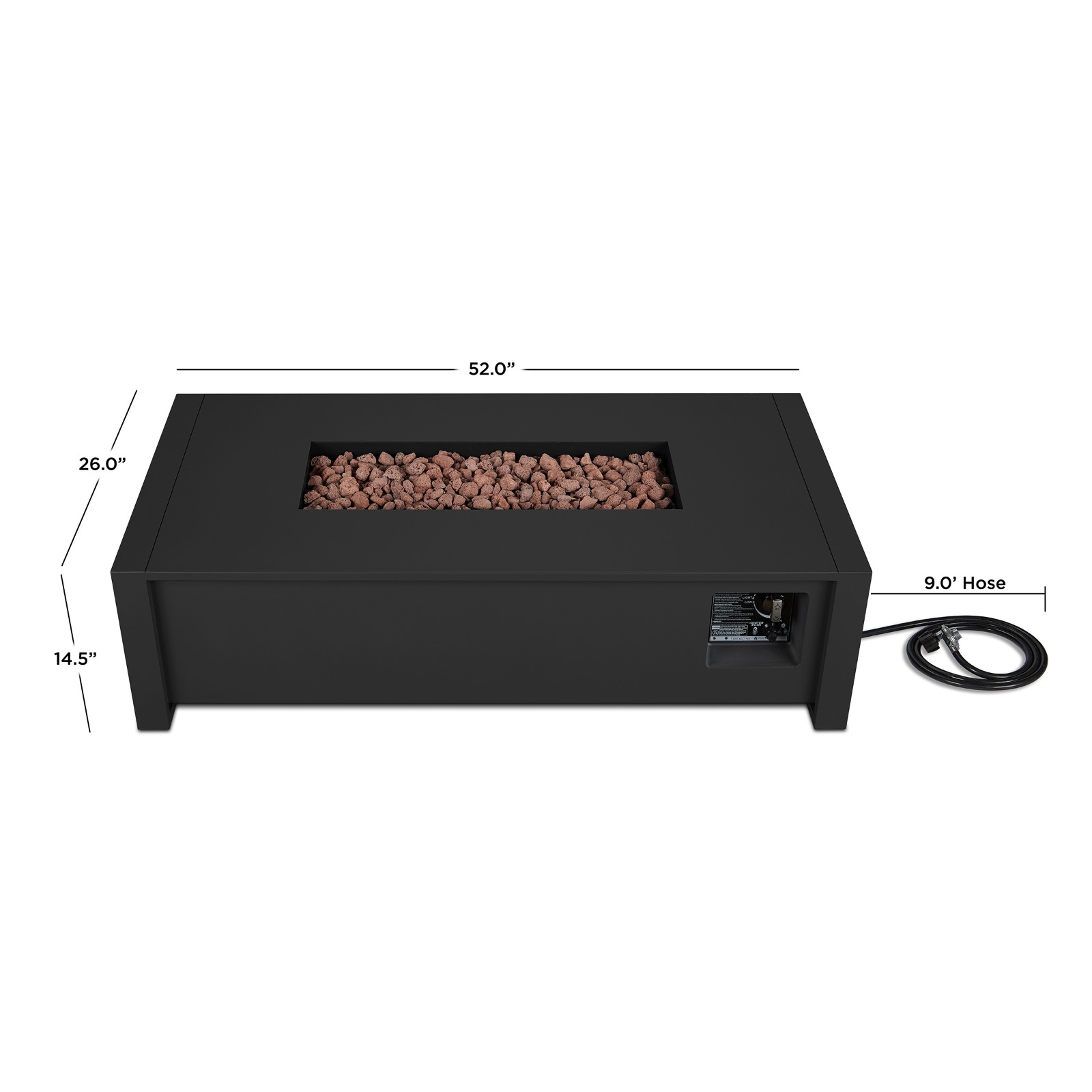 Keenan 52" Propane Fire Pit Fire Bowl Outdoor Fireplace Fire Table for Backyard or Patio