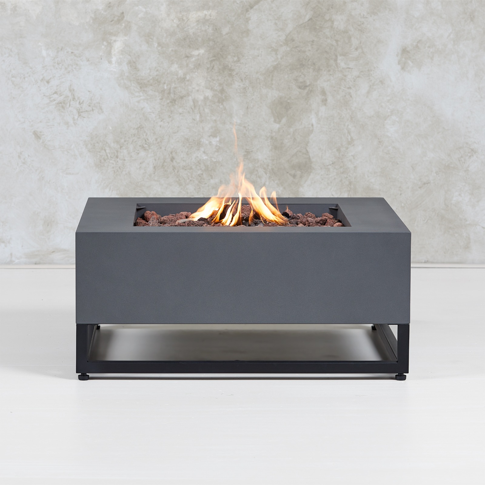 Blake Square Propane Fire Pit Outdoor Fireplace Fire Table for Backyard or Patio