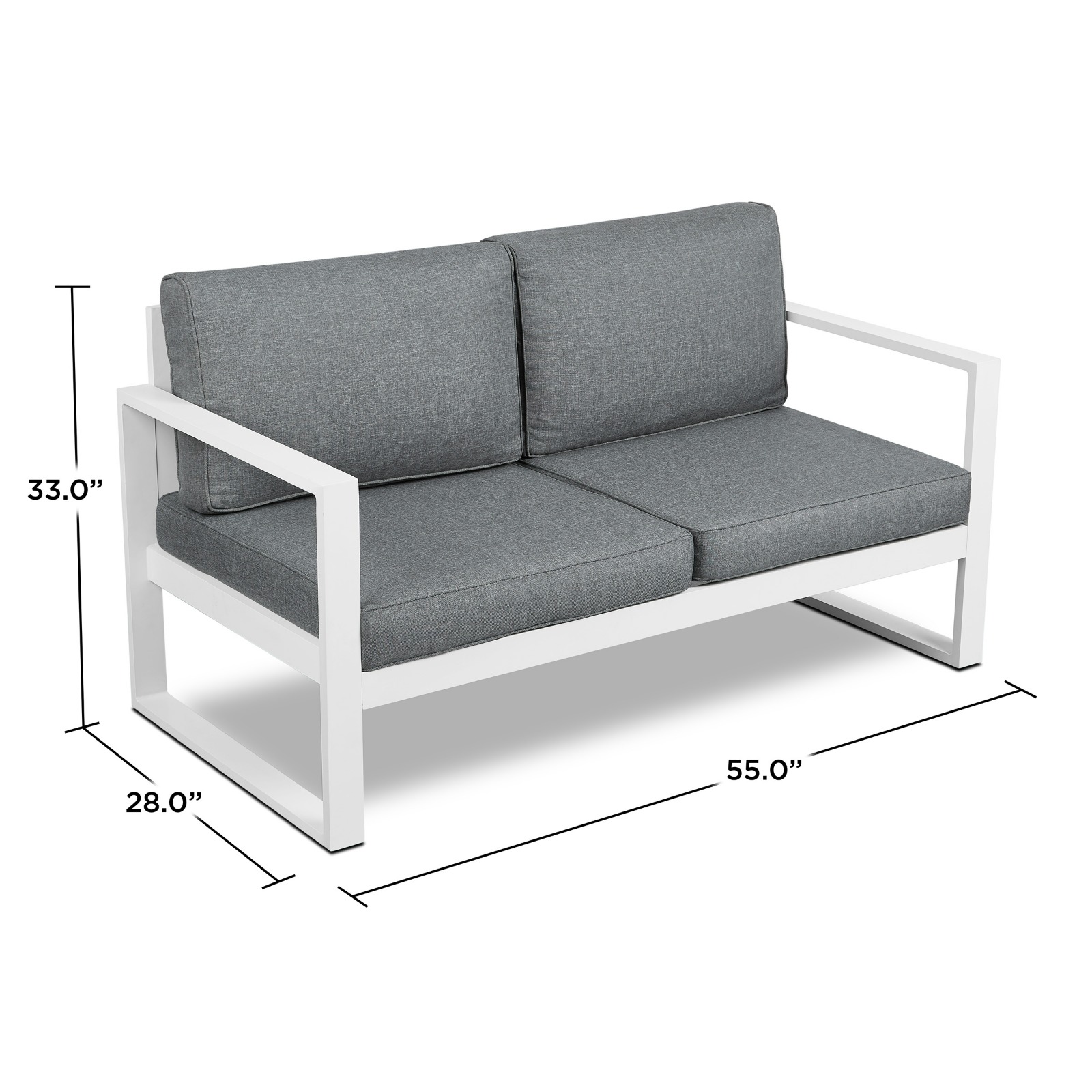 Baltic Outdoor Loveseat Patio Loveseat Outdoor Two Seat Bench Patio Furniture