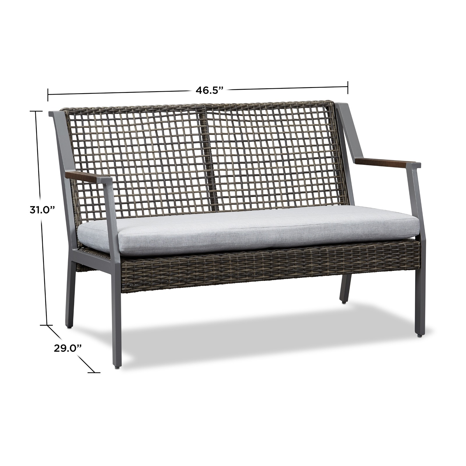 Calvin Outdoor Loveseat Patio Loveseat Outdoor Two Seat Bench Patio Furniture