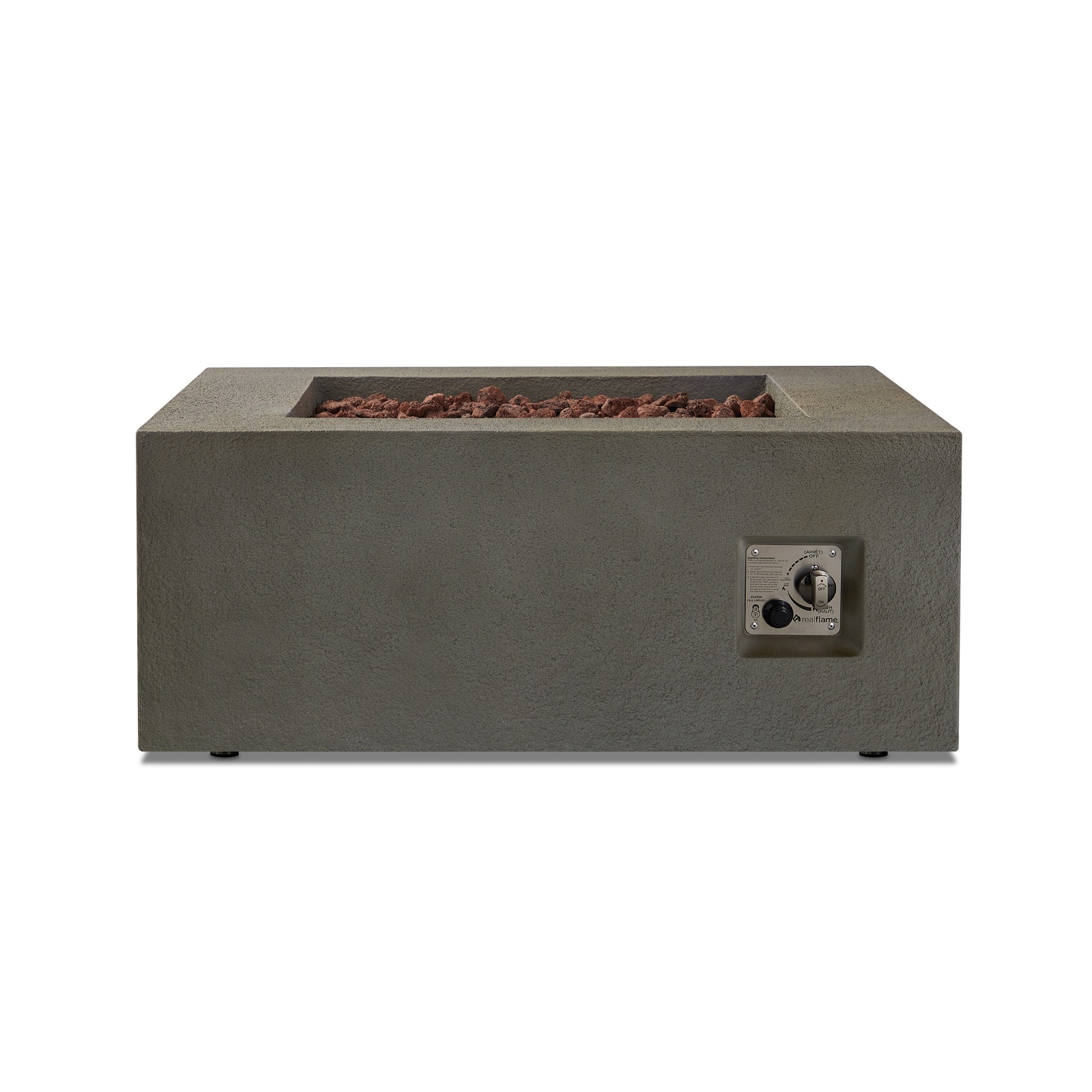 Baltic Square Natural Gas or Propane Fire Pit Outdoor Fireplace Fire Table for Backyard or Patio