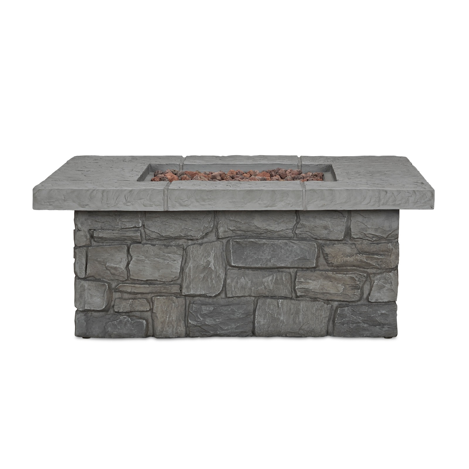 Sedona Square Propane Fire Table with NG Conversion Kit in gray alternate view