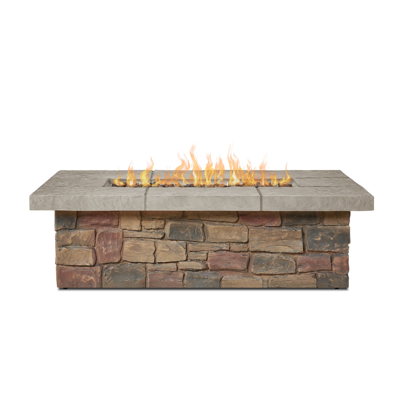 Sedona 52" Rectangle Propane Fire Pit Outdoor Fireplace Fire Table for Backyard or Patio