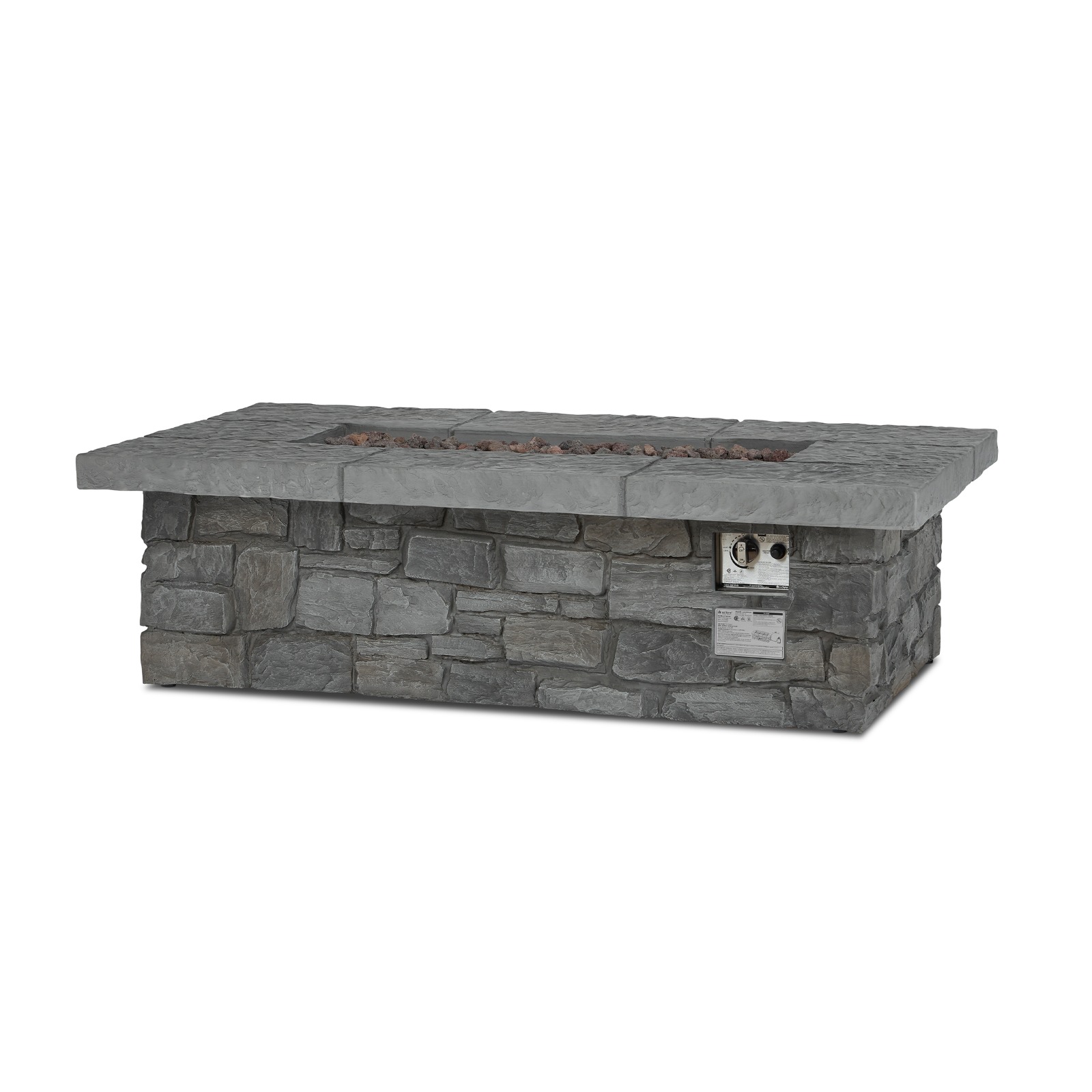 Sedona 52" Rectangle Propane Fire Pit Outdoor Fireplace Fire Table for Backyard or Patio