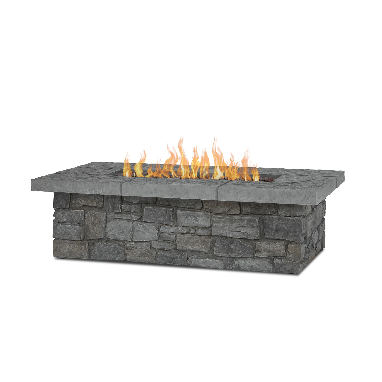 Sedona 52" Rectangle Propane Fire Pit Outdoor Fireplace Fire Table for Backyard or Patio