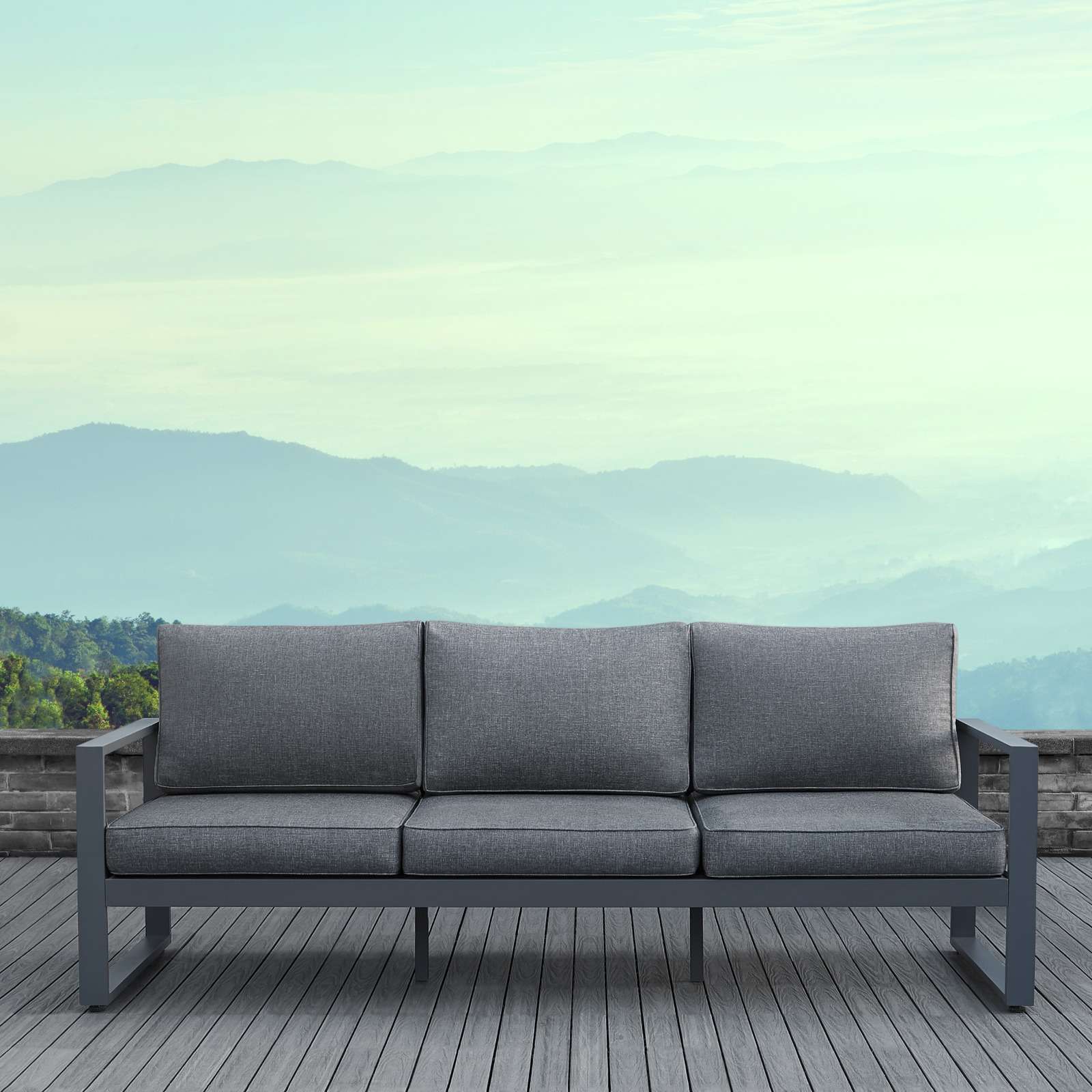 Baltic Three Seat Sofa Real Flame