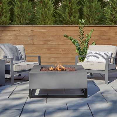 Blake Square Propane Fire Pit Outdoor Fireplace Fire Table for Backyard or Patio