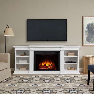 Eliot Indoor Electric Fireplace Entertainment Center TV Stand Media Cabinet Media Console Mantel Heater
